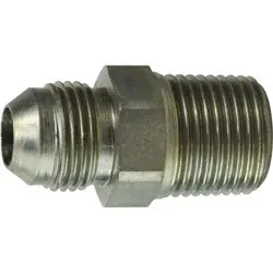 Premium Midland Metal 7000-14-12 Adapter, 7/8-in Male JIC x 3/4-in Male BSPT, Steel