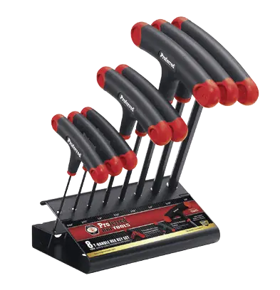 8 Piece (SAE 5/64"-3/8") SAE Proferred T-Handle Hex Key Set, Qty 1 Popular