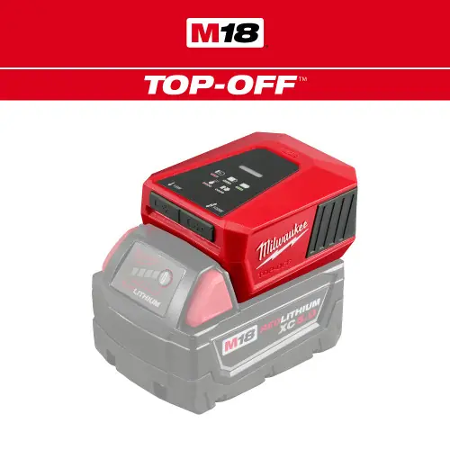 Free Returns Milwaukee Tool 2847-20 M18 TOP-OFF Charger & Power Supply