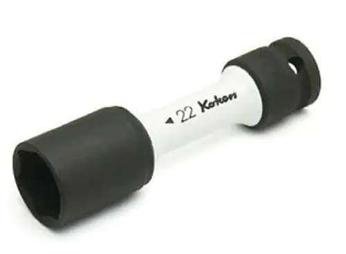 Ko-ken 14145PM.110-22 1/2 Sq. Dr. Wheel Nut Socket 22mm Extra Thin walled Length 110mm Color coded Protector Clearance