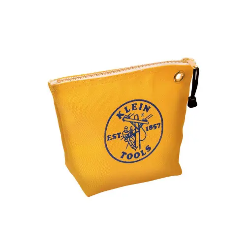 Klein Tools 5539YEL Zipper Bag, Canvas Tool Pouch, 10-Inch, Yellow Bargain