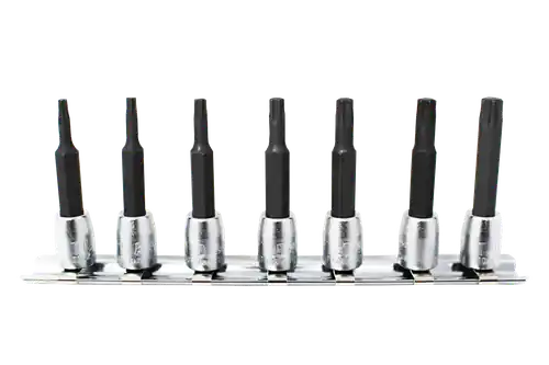 Ko-ken RS2025/7-L50 7 Piece 1/4" Sq. Dr. 50mm TORX Bit Socket Set T10-T40 Crafted