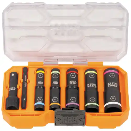 Klein Tools 65619 KNECT Flip-10 Heavy Duty Flip Impact Socket Set, Metric, 8-Piece Buy Today