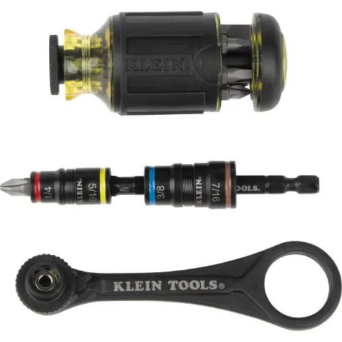 Fan Favorite Klein Tools 85515HD Flip Socket, Mini Ratchet and Multi-Bit Driver Set, 3-Piece
