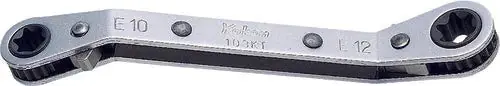 Secure Checkout Ko-ken 103KT-E6XE8 Reversible Ratcheting Ring Wrench TORX E6xE8 - Length 104mm