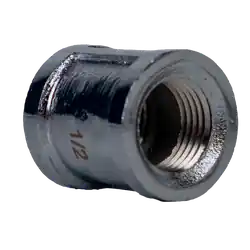 Midland Metal 45412LFCP Coupling, 3/8-in FPT x 3/8-in FPT, Lead-Free Bronze, Chrome-Plated Top Rated