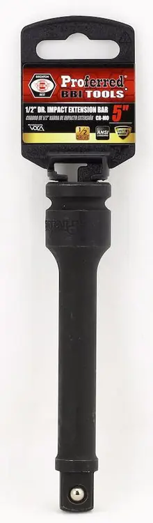 3/8" Drive,6" Drive Impact Extension Bar, Qty 1 Final Sale