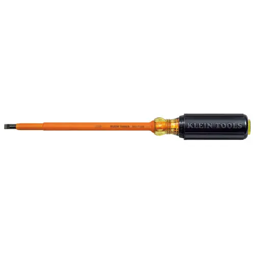 Klein Tools 605-7-INS Insulated Screwdriver, 1/4-Inch Cabinet, 7-Inch Round Shank Genuine