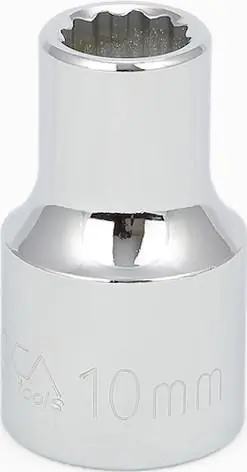 Last Chance 12 mm Standard 12 Point 1/2" Drive Metric Socket, Qty 1