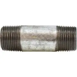 Midland Metal 58080 Pipe Nipple, 3/4 in MPT x 3/4 in MPT, Close L, Steel, Galvanized, SCH 80 Schedule Price Cut