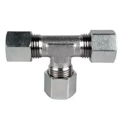Trusted Brand Midland Metal D2603-L10-L10-L06 Union Tee, L10 Metric Bite Type x L10 Metric Bite Type x L06 Metric Bite Type, Steel