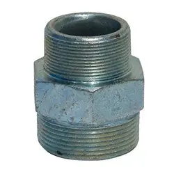 Midland Metal GMS-100-DP High-Pressure Male Spud, 1-1/2-in Male NPSM x 1-in Male NPT, Malleable Iron Trusted Brand