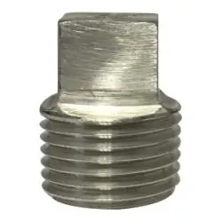 Hassle-Free Returns Midland Metal 63654B1 Barstock Square Head Plug, 3/4 in MPT, Stainless Steel, 1000/3000 lb