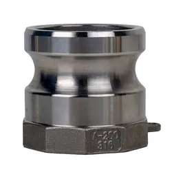 Midland Metal E-CGA-200-SS1 Economy Series Type A Cam and Groove Adapter, 2-in Male Adapter x 2-in Female NPT, Stainless Steel Budget