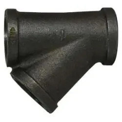 Place Order Midland Metal 64966 Lateral Wye, 1-1/4 in FPT x 1-1/4 in FPT x 1-1/4 in FPT, Iron, Galvanized