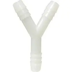 Midland Metal 33305W Wye Connector, 1-1/8 in Hose Barbed x 1-1/8 in Hose Barbed x 1-1/8 in Hose Barbed, Nylon Professional Grade