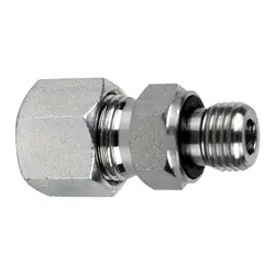 Midland Metal D8400-S10-16-ED Male Metric DIN Adapter with ED Ring, S10 Metric Bite Type x M16 Male Metric, Steel Price Cut