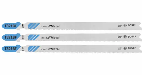 Bosch T321BF3 3 pc. 5-1/4 In. 12 TPI Speed for Metal T-Shank Jig Saw Blades (3 Pack) While Supplies Last