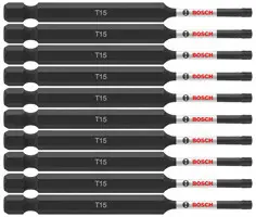 Best Price Bosch ITT1535B 10 pc. Impact Tough 3.5 In. Torx 15 Power Bits (Bulk Pack) (10 Pack)