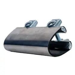 Midland Metal R60150 2-Bolt Patch Clamp, 1-1/2 in, 301 Stainless Steel, 6-in L Price Drop
