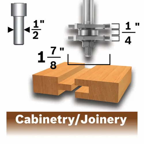 Bosch 84624MC 1-7/8 In. x 1/4 In. Carbide-Tipped Tongue and Groove Router Bit Premium