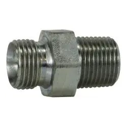 Midland Metal 7032-02-04 Straight Adapter, 1/8-in Male NPTF x 1/4-in Male BSPP, Steel Trusted Brand