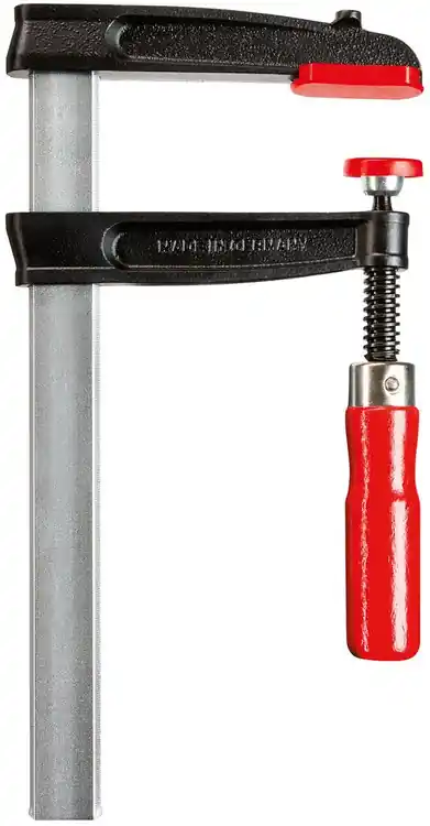 Bessey TC7.016 Clamp, woodworking, F-style, flat rail, 7 In. x 16 In., 1200 lb, 5 Pack Crafted