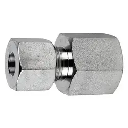 Midland Metal D7405-S12-08 Female BSPP DIN Adapter, S12 Metric Bite Type x 1/2-in Female BSPP, Steel New Release