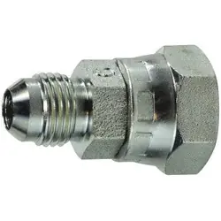 Markdown Midland Metal 7004-04-08 Swivel Straight Adapter, 1/4-in Male JIC x 1/2-in Female BSPP Swivel, Steel
