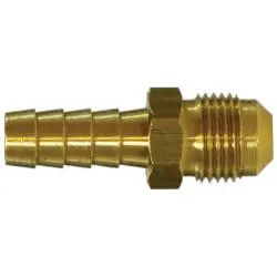 ANDERSON METALS 07004-0305 45-deg SAE Flare Male Adapter, 3/16-in Hose Barb x 5/16-in Male Flared, Brass Direct From Factory