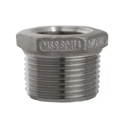 Grab Now Midland Metal 63520MS SP-114 Hex Bushing, 1-1/2-in Male NPT x 3/8-in Female NPT, 316 Stainless Steel