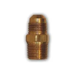 Cheap MID-AMERICA FITTINGS 248X4X6 Half Union Adapter, 1/4 in SAE 45 deg Male Flared x 3/8 in MPT, Brass