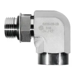 Hot Deal STAINLESS ADAPTERS SS6805-16-16 90-deg Elbow, 1-in Male Adjustable O-Ring Boss x 1-in Female NPTF, Stainless Steel