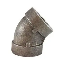 Hassle-Free Returns Midland Metal 68185 45 deg Elbow, 1 in Female Threaded x 1 in Female Threaded, Iron, Galvanized, XH Schedule