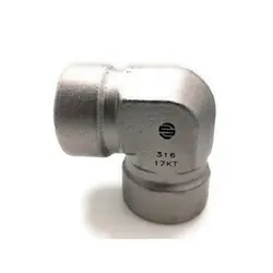 Last Chance STAINLESS ADAPTERS SS5504-24-24 90-deg Female Pipe Elbow, 1-1/2-in Female NPTF x 1-1/2-in Female NPTF, Stainless Steel