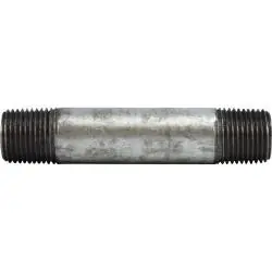 Same Day Shipping Midland Metal 58044 Pipe Nipple, 3/8 in MPT x 3/8 in MPT, 3 in L, Steel, Galvanized, SCH 80 Schedule