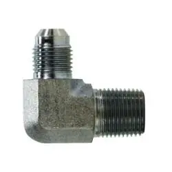 Luxury Midland Metal 2501-08-02 90-deg Elbow, 1/2-in Male JIC x 1/8-in Male NPTF, Steel