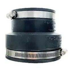 Free Returns Midland Metal 195475 Flexible Reducing Coupling with Stainless Steel Band, 4 in 2 in, Rubber, SCH 40 Schedule