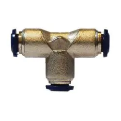 Best Seller Midland Metal 20028NA Union Tee, 1/4-in Push-to-Connect x 1/4-in Push-to-Connect x 1/4-in Push-to-Connect, Brass, Nickel-Plated