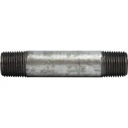 Midland Metal 58060 Pipe Nipple, 1/2 in MPT x 1/2 in MPT, Close L, Steel, Galvanized, SCH 80 Schedule Sale