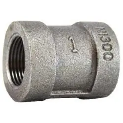 Crafted Midland Metal 68415 Pipe Coupling, 1 in FPT x 1 in FPT, Iron, Galvanized, XH Schedule, 300 lb