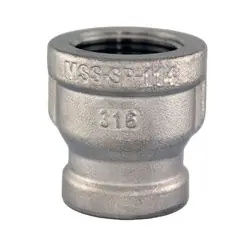 Midland Metal 63427MS SP-114 Reducing Coupling, 2-1/2-in Female NPT x 1-1/4-in Female NPT, 316 Stainless Steel Price Cut