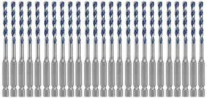 High Quality Bosch HCBG03B25T 25 pc. 3/16 In. x 4 In. BlueGranite Turbo Carbide Hammer Drill Bits (25 Pack)