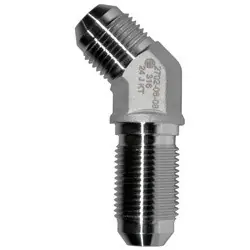 Fan Favorite STAINLESS ADAPTERS SS2702-08-08 45-deg Bulkhead Union Elbow, 1/2-in Male JIC x 1/2-in Male JIC, Stainless Steel