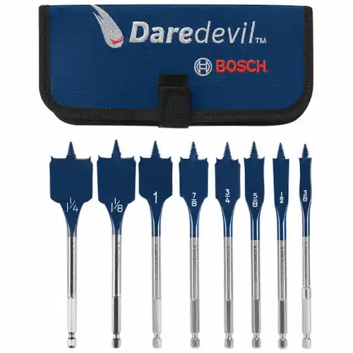 Bosch DSB5008P 8 pc. Daredevil Standard Spade Bit Set with Pouch (8 Pack) Instant Buy