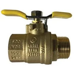 Low Price Midland Metal 948171TVS Tee Handle Ball Valve, 3/8-in Nominal, MPT x FPT, Brass, 600 psi WOG Pressure, -20 to 300 deg F, Sealant