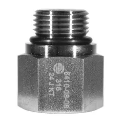 Best Seller STAINLESS ADAPTERS SS6410-16-12 Extender Adapter, 1-in Male O-Ring Boss x 3/4-in Female O-Ring Boss, Stainless Steel