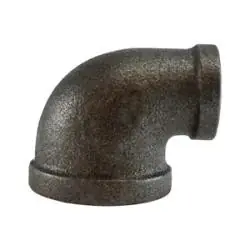 Midland Metal 65139 90 deg Reducing Elbow, 2 in FPT x 3/4 in FPT, Iron, Black, 150 lb Same Day Shipping