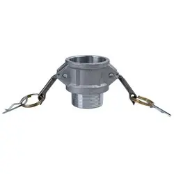 Certified Midland Metal E-CGB-050-A1 Economy Series Type B Cam and Groove Coupler, 1/2-in Female Coupler x 1/2-in Male NPT, Aluminum