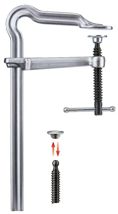Bessey RSC-12 Clamp, anti-vibration, Omega bend style, 12 In. x 5.5 In., 1100 lb, 2 Pack While Supplies Last